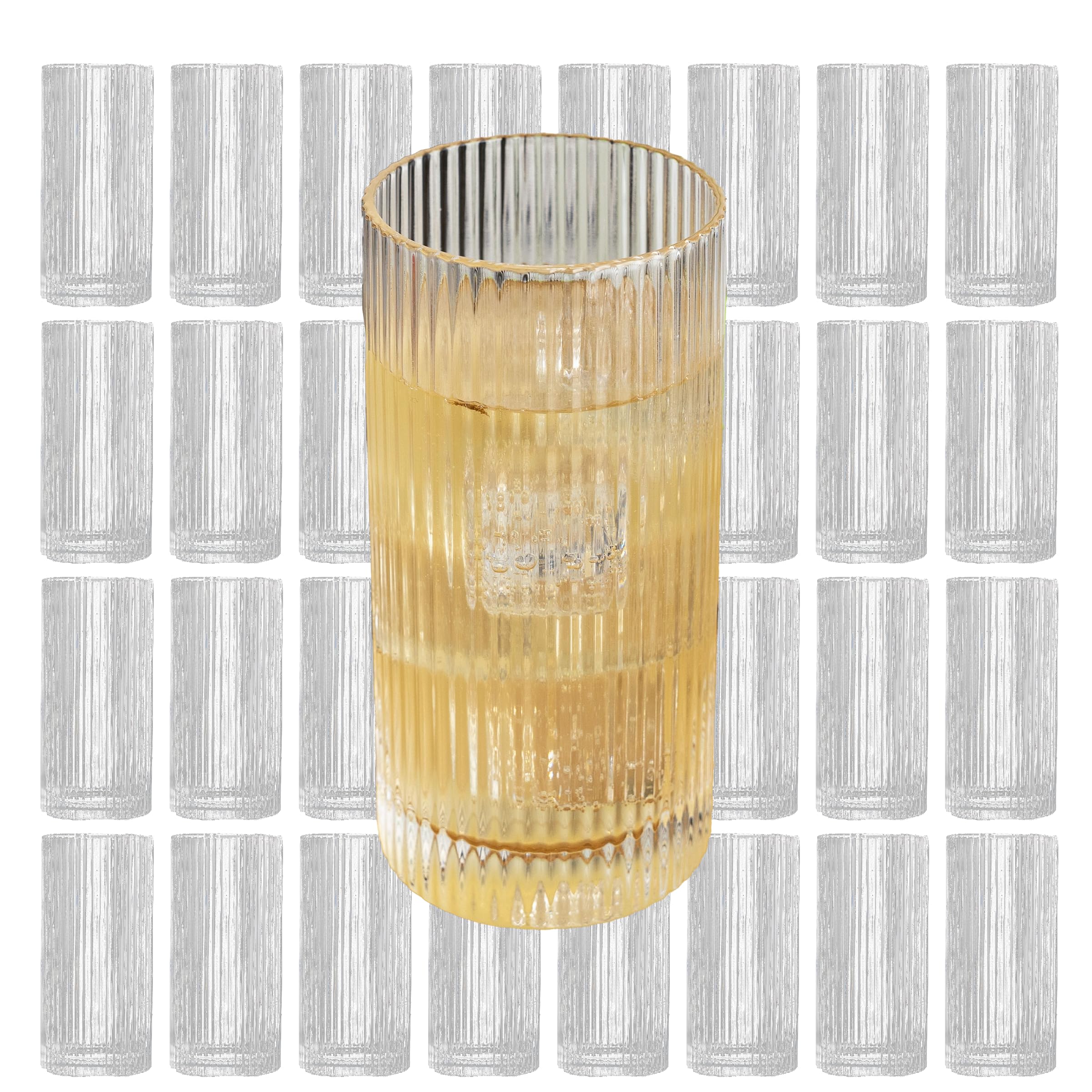 LEMONSODA Vintage Straight Line Tumbler - 12oz (Set of 2 or 4)