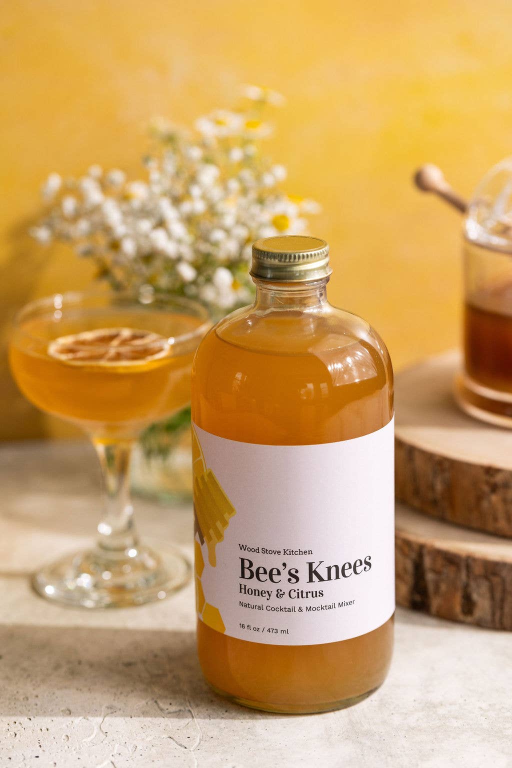 Wood Stove Kitchen - Bee's Knees Cocktail and Mocktail Mixer, 16 fl oz