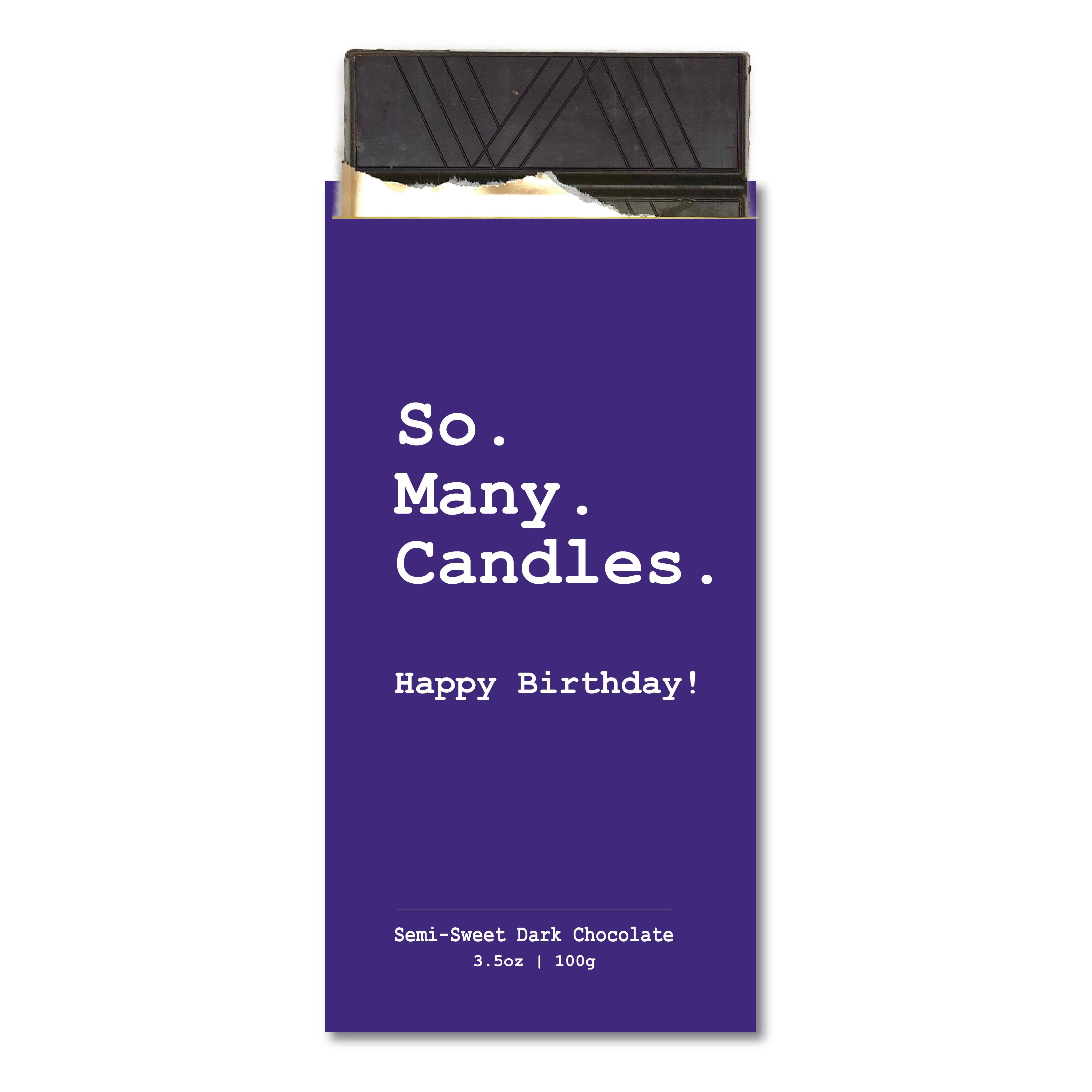 Chocolate Greeting Card - So. Many. Candles. Happy Birthday!