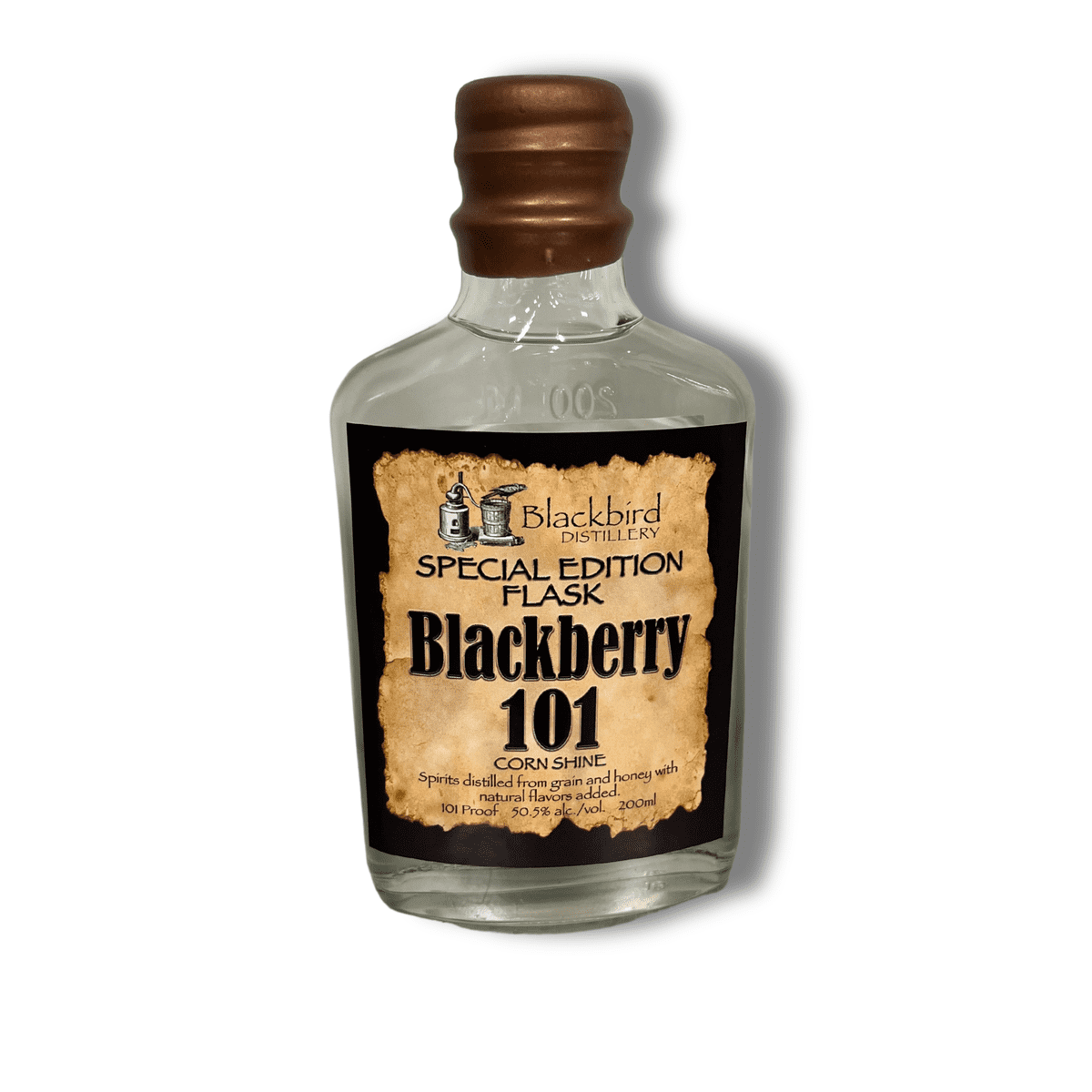 Blackbird Distillery - Blackberry 101 - 200mL Flask