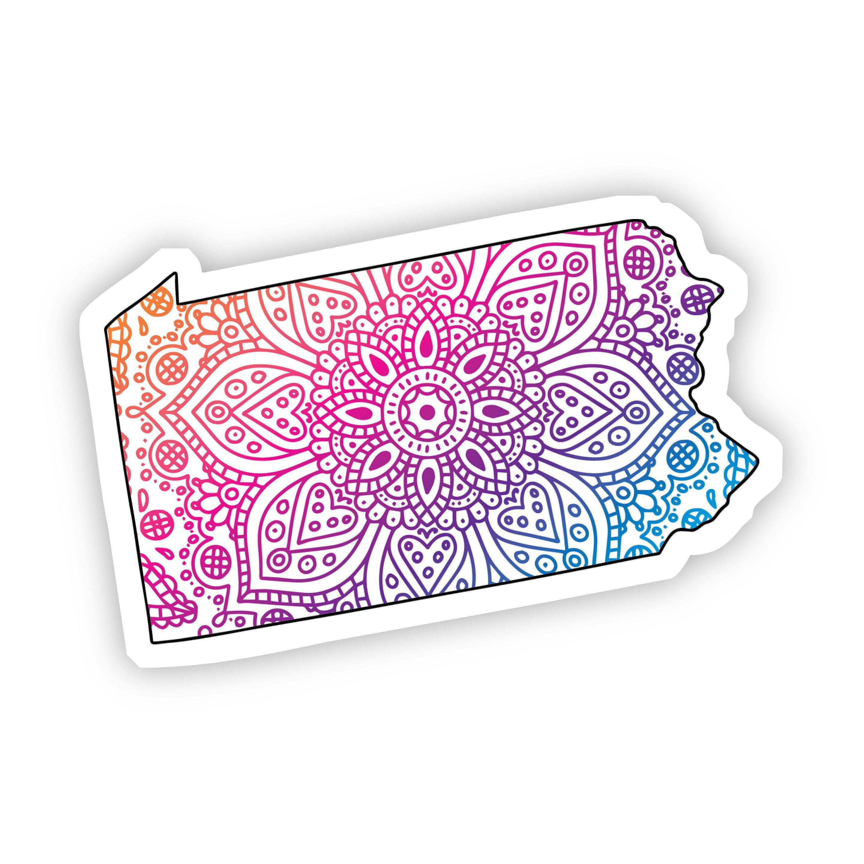 Pennsylvania Mandala Pattern Sticker