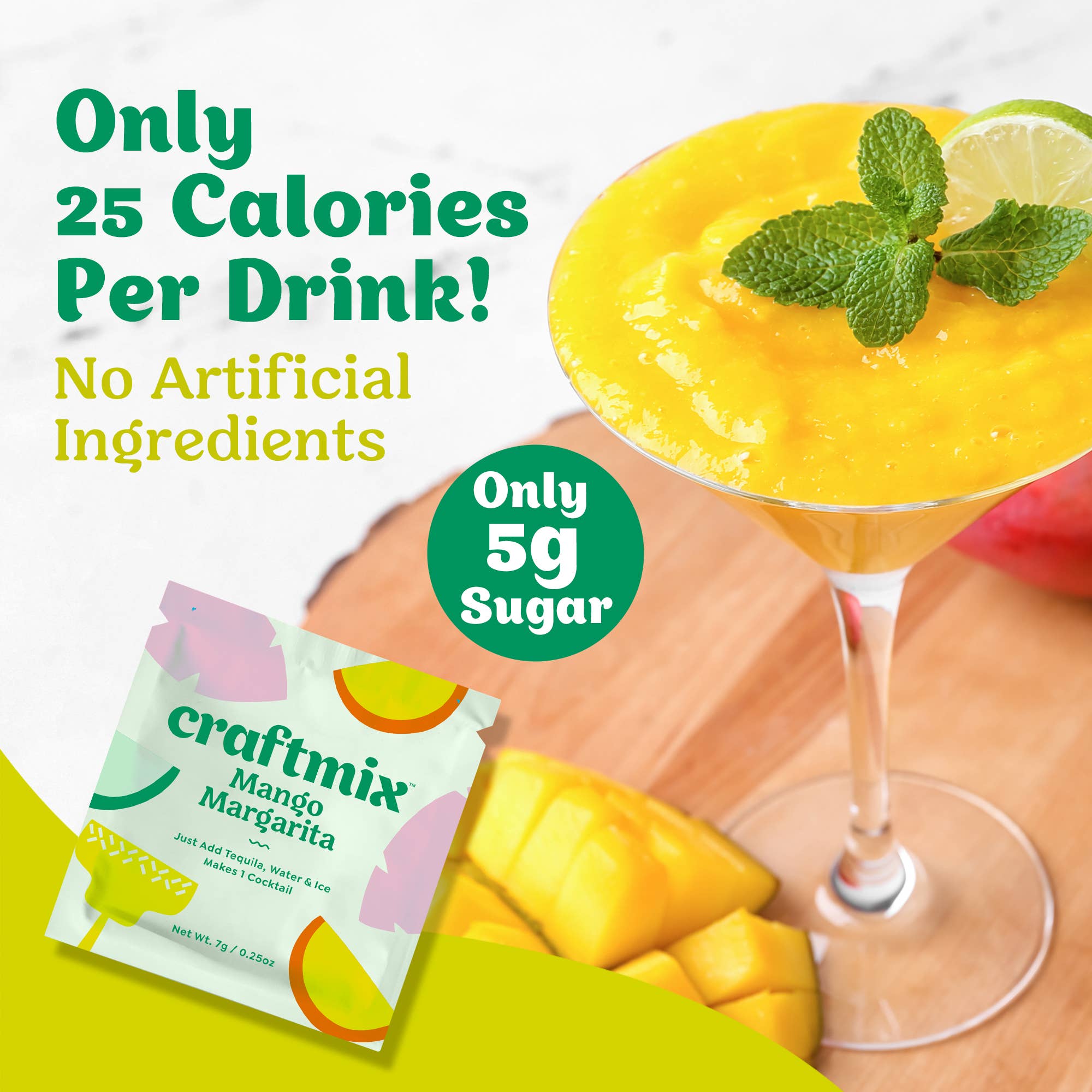 Craftmix - Mango Margarita Mixer / Mocktail - Single Packet