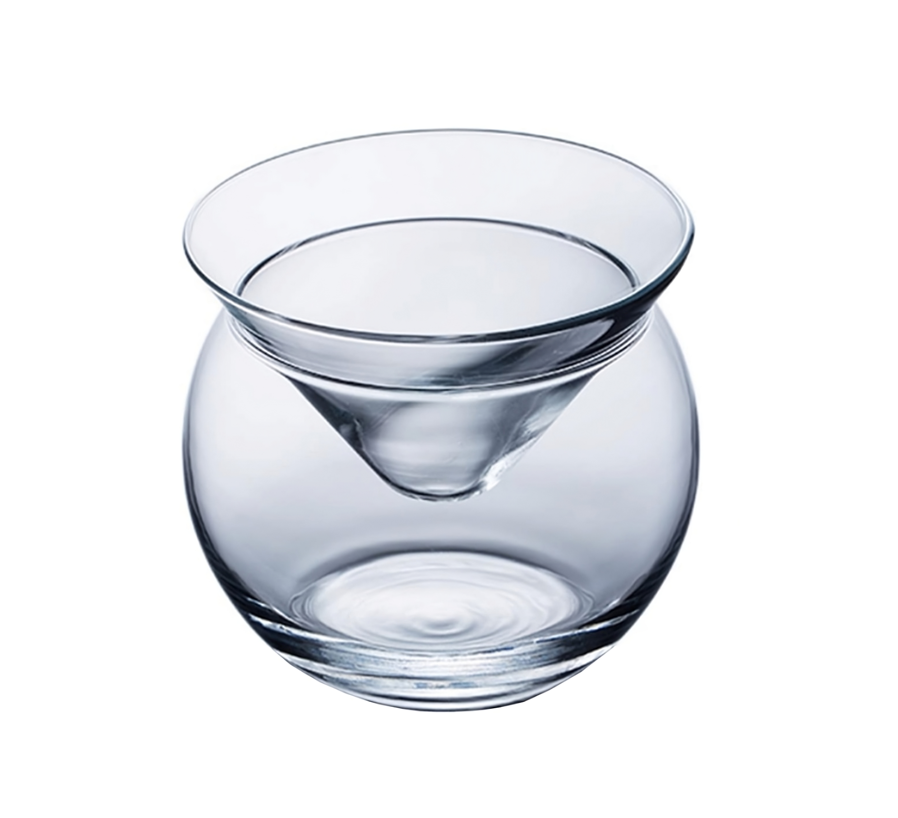 Stemless Martini Glasses with Chiller Set of 2/4