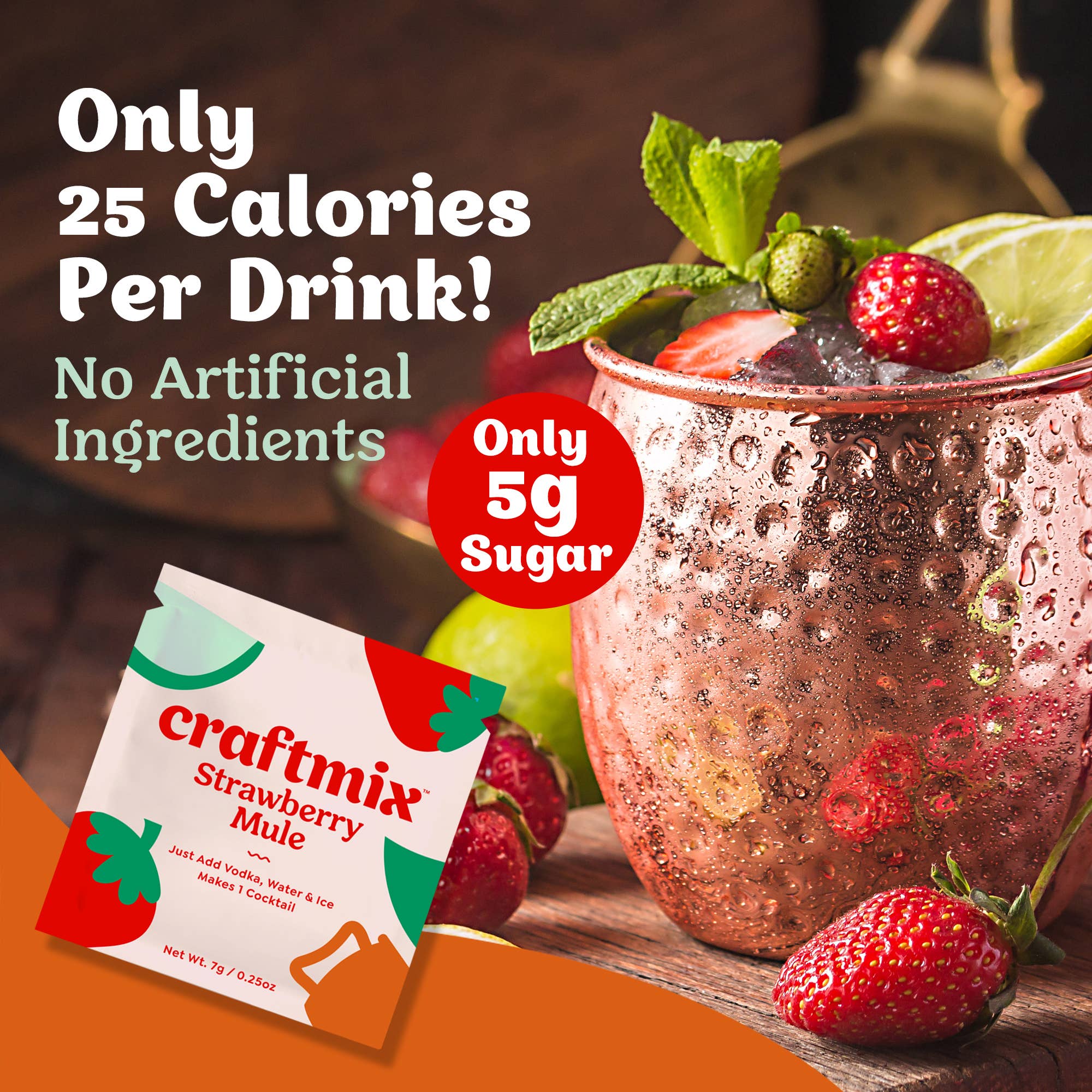 Craftmix - Strawberry Mule Mixer / Mocktail - Single Packet