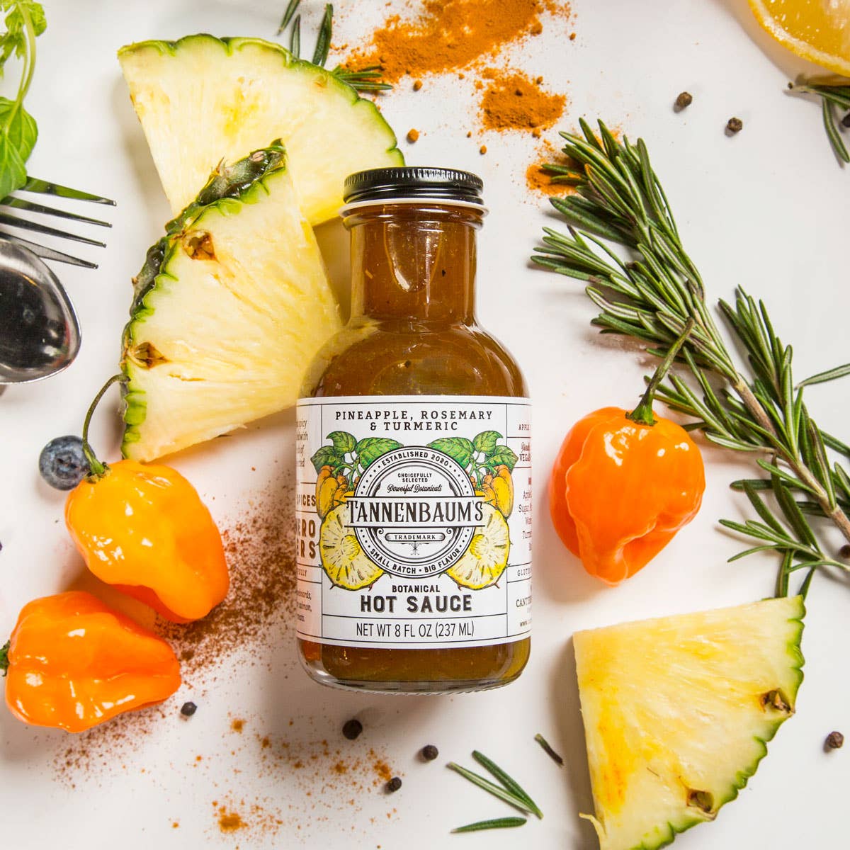 Tannenbaum Foods - Pineapple, Rosemary & Turmeric Botanical Hot Sauce