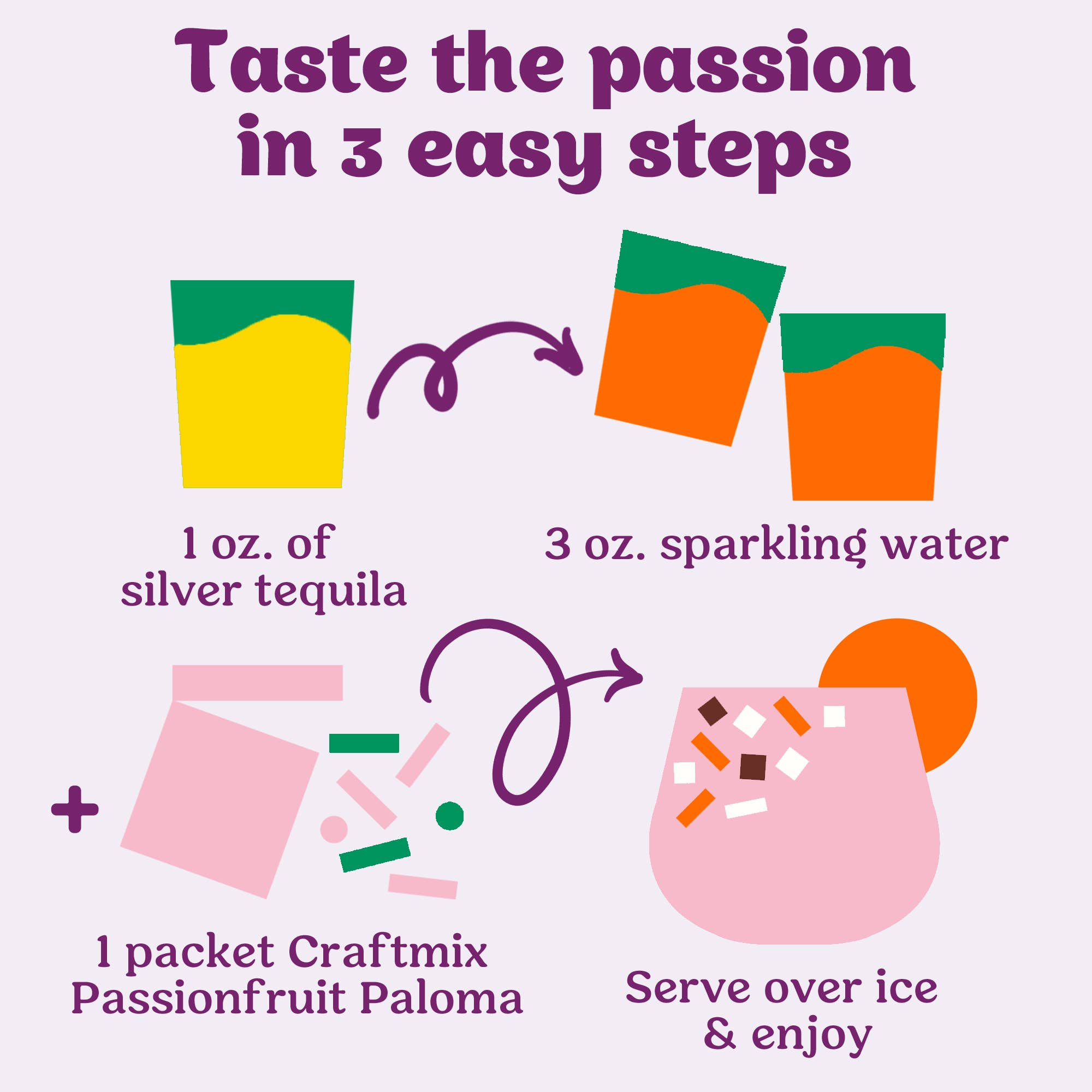 Craftmix - Passionfruit Paloma Mixer / Mocktail - Single Packet