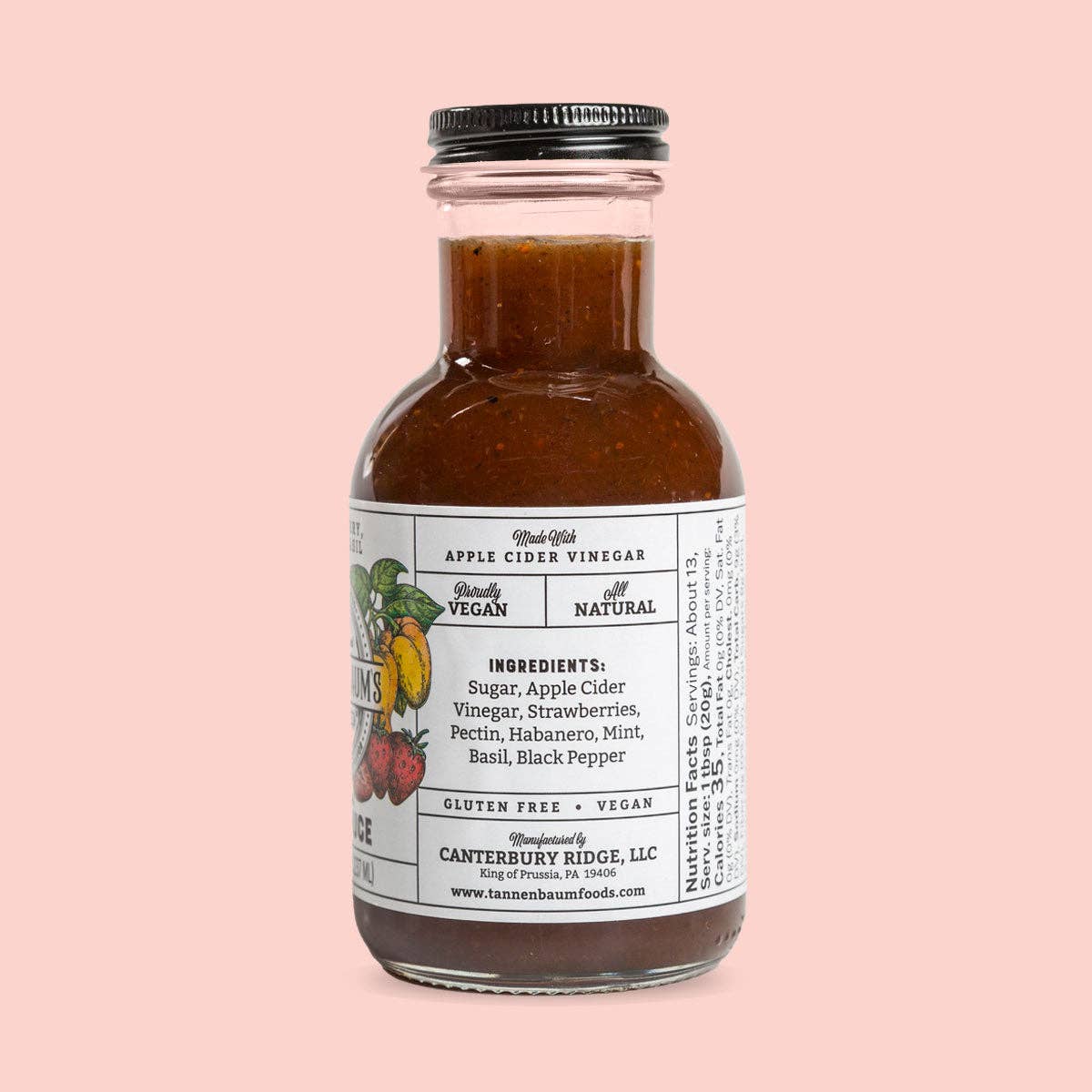 Tannenbaum Foods - Strawberry, Mint & Basil Botanical Hot Sauce