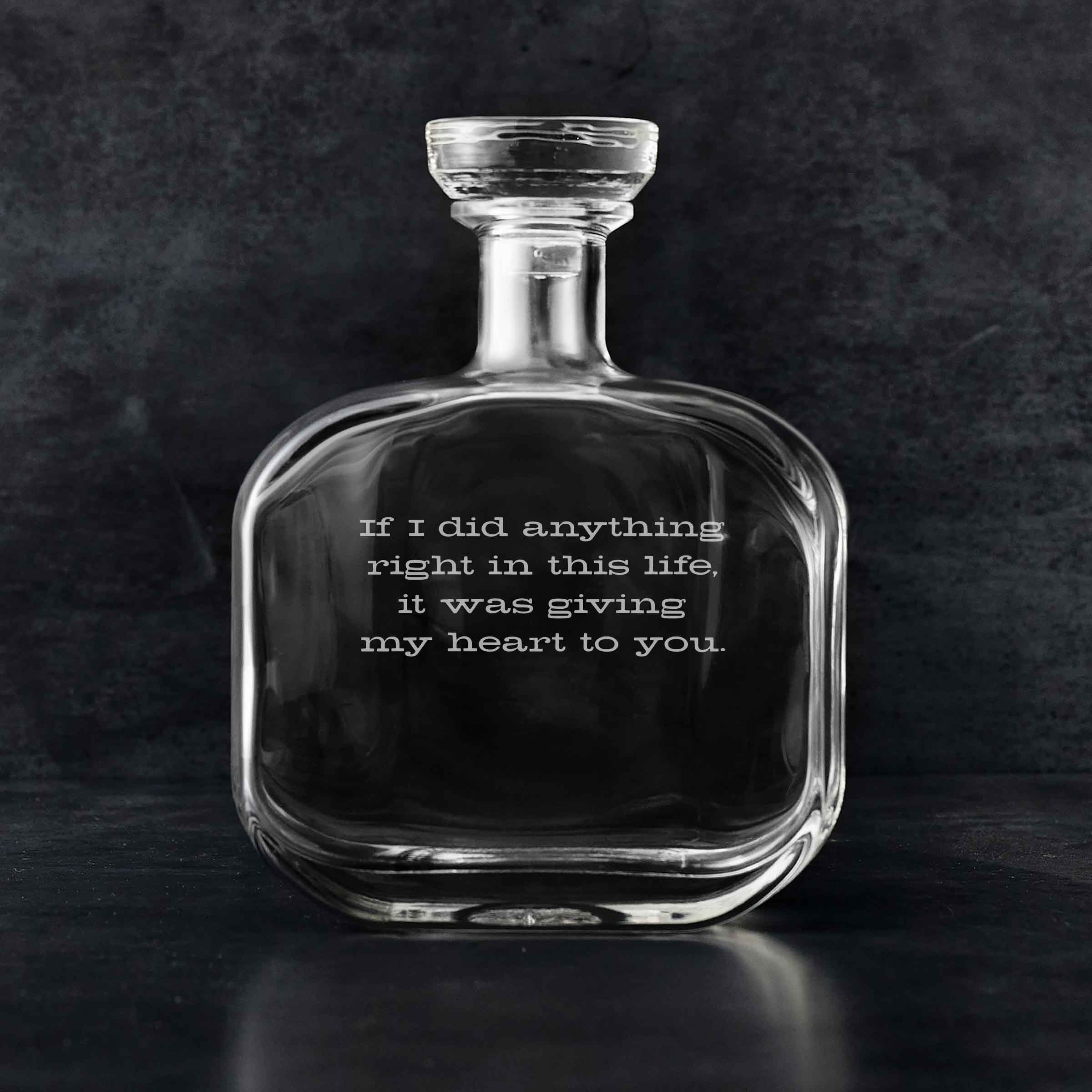 Customized Holiday Gift Personalized Decanter "Anything Right"- Prestige Decanter from RecEtch