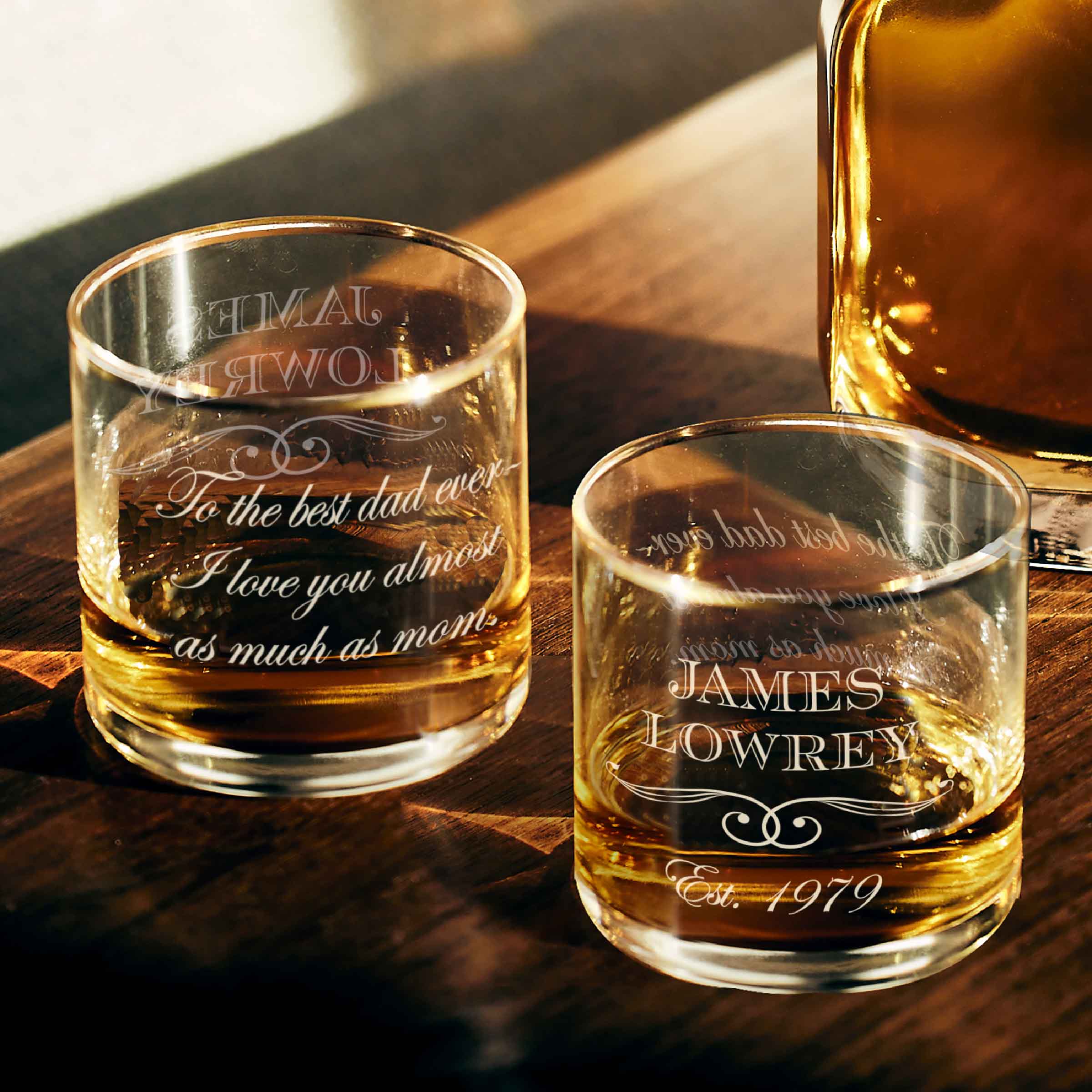 Customizable Glassware "For Dad" Personalized Gift