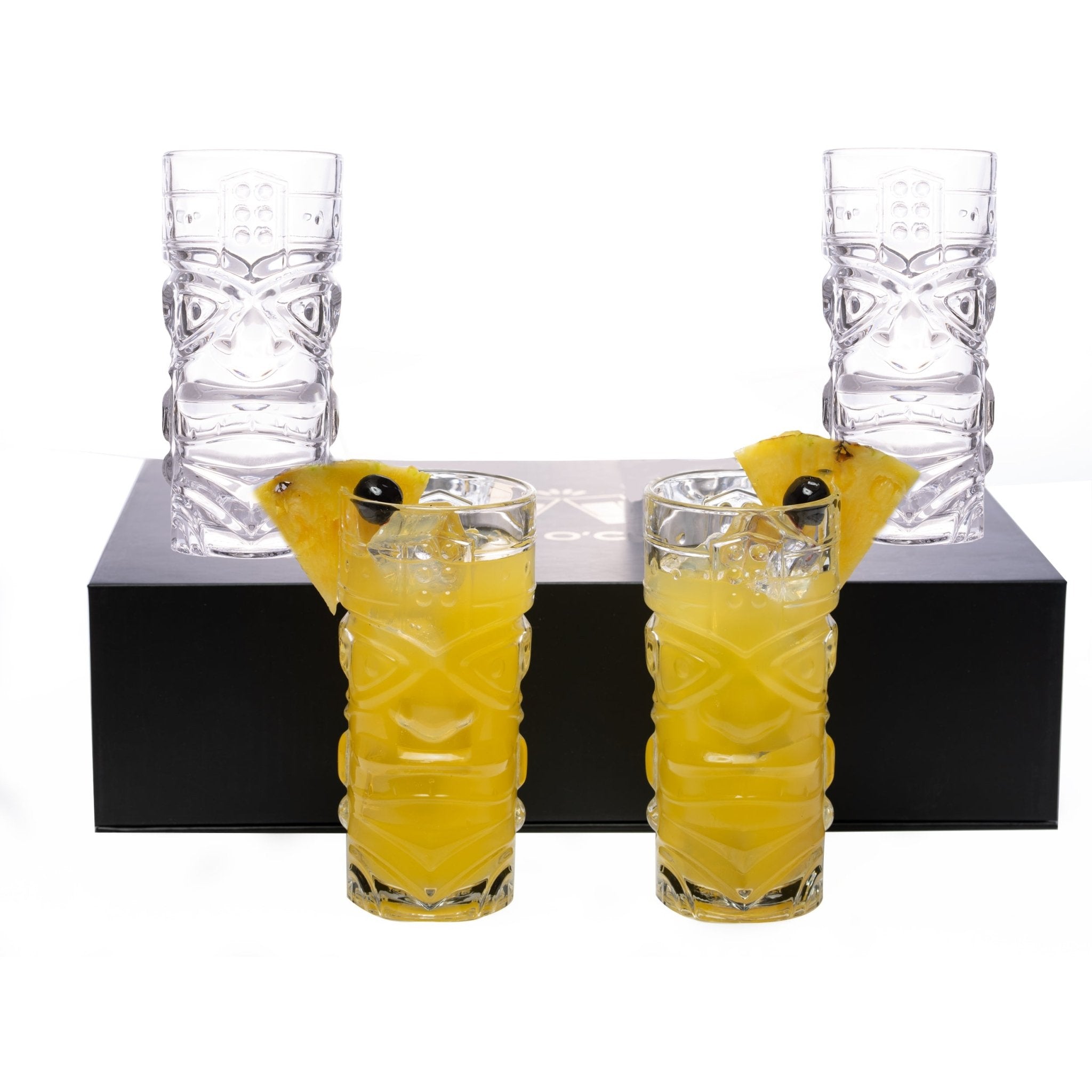 Clear Tiki Glasses, Set of 4 or 6 - 450 ML