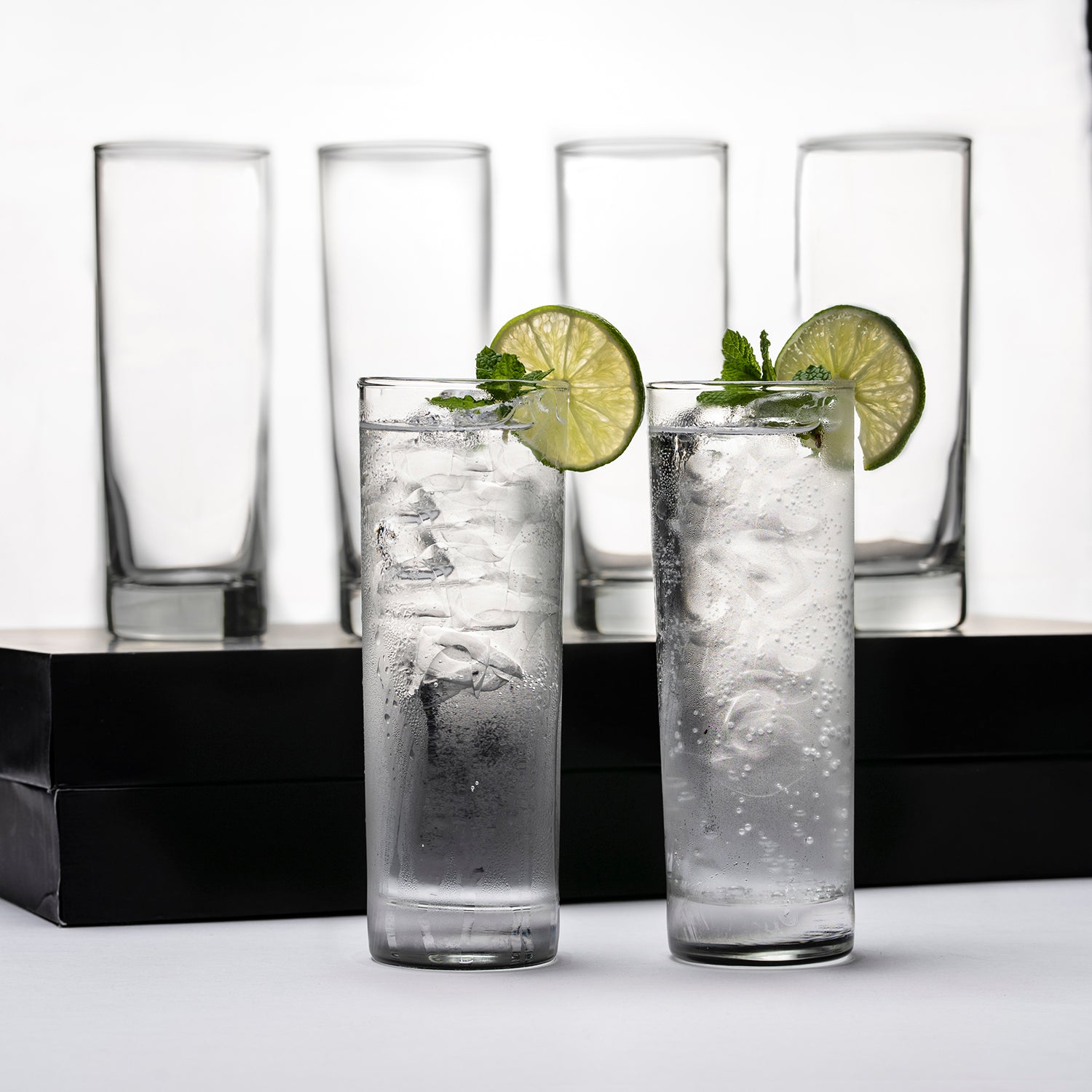 Collins Glasses/Highball Glasses - Set of 6 - 12oz/15oz