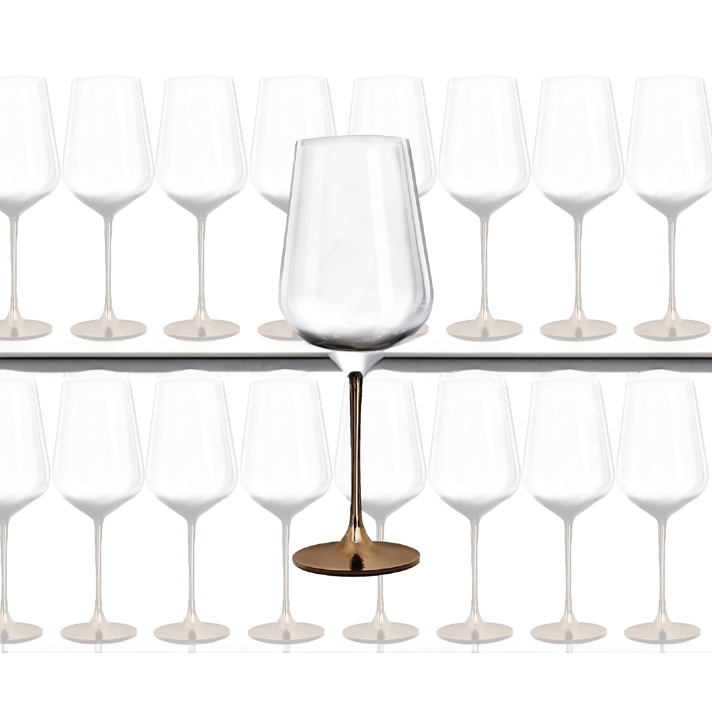 LEMONSODA Full-Bottle Premium Artisan Copper Wine Glasses (750 mL / 25 fl. oz) (Set of 2)