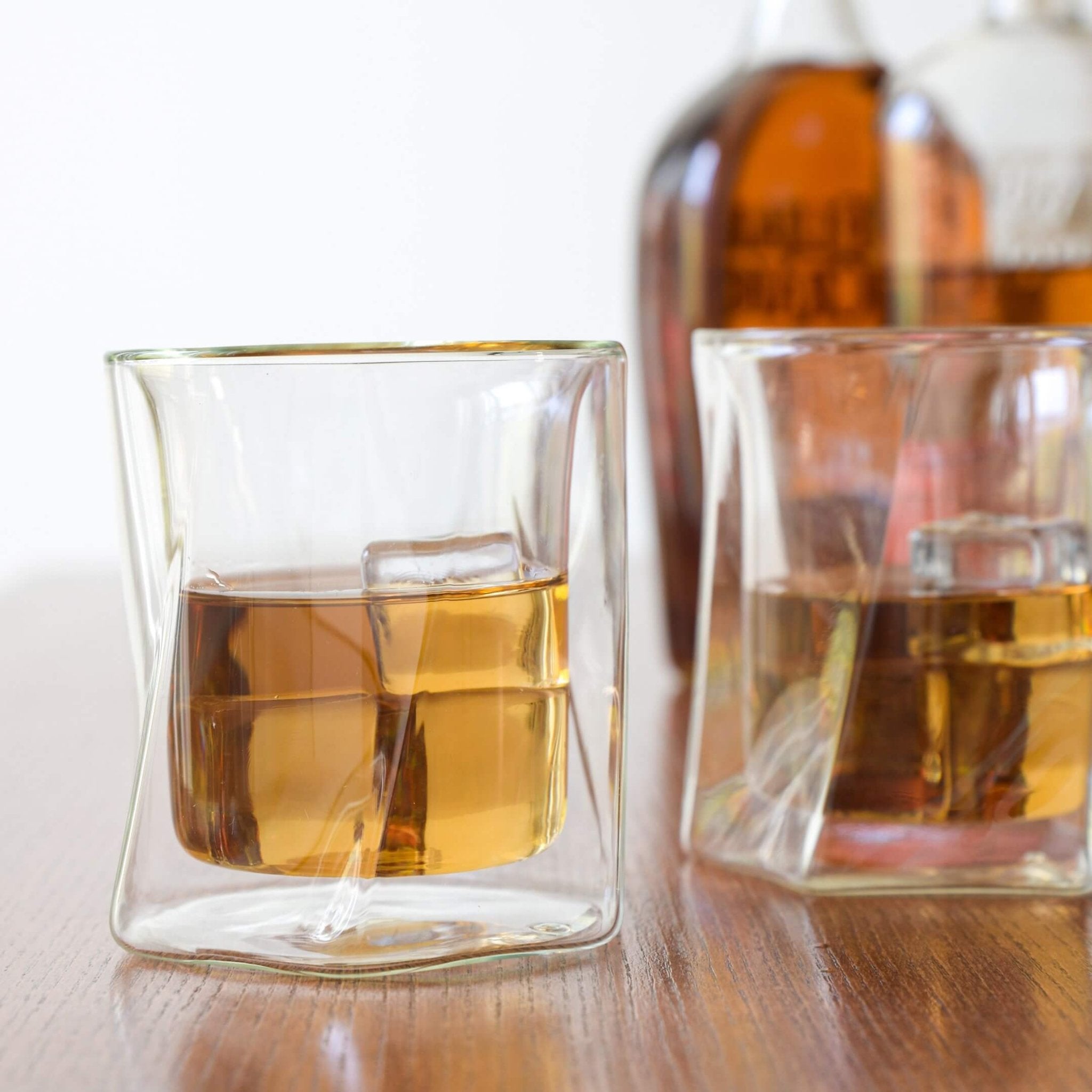 Double Wall Hexagon Whiskey Glasses - Set of 4