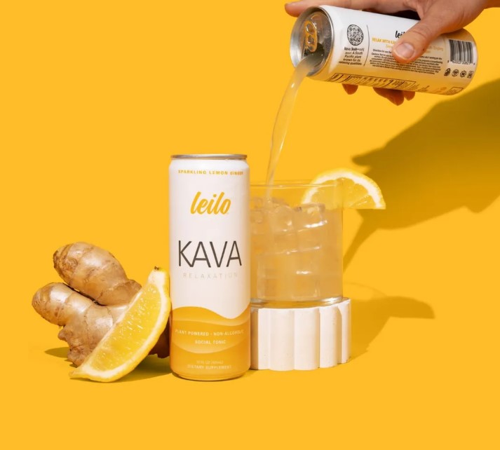 Leilo - Non-Alcoholic Kava Drink - Lemon Ginger 4-Pack