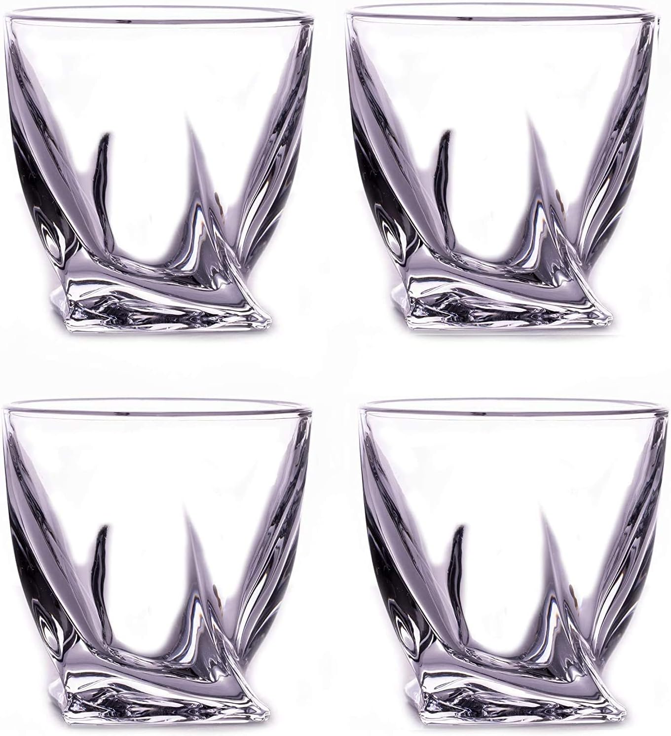 Premium Twisted Glasses Set of 4 (10oz)