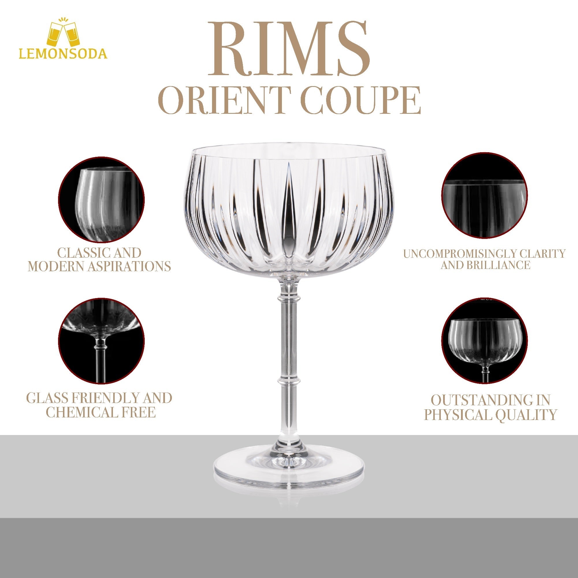 Rims Orient-Coupe Wine Glasses - Set of 2 (355 mL / 12 fl. oz.)