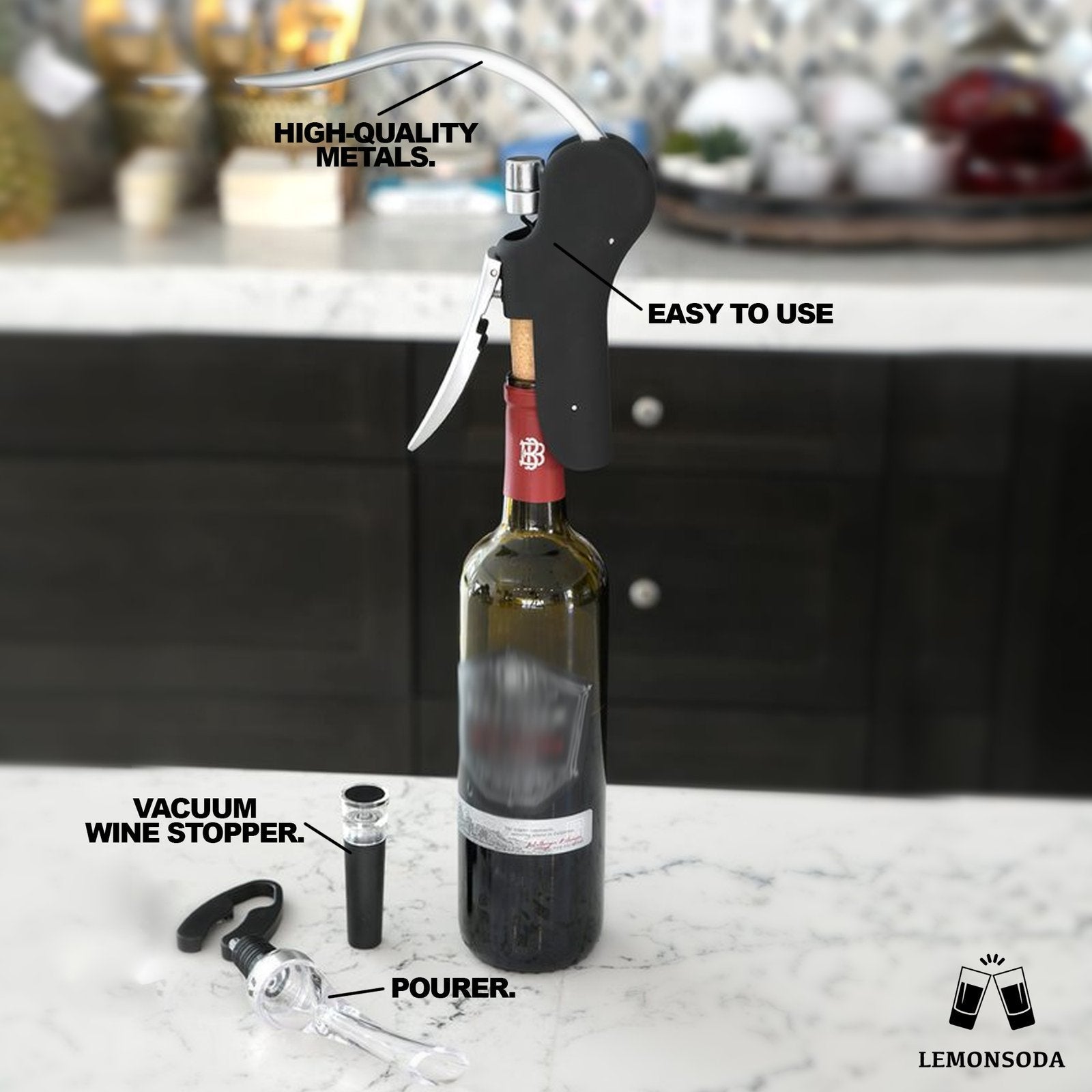 Screwpull Lever Wine Bottle Opener Set