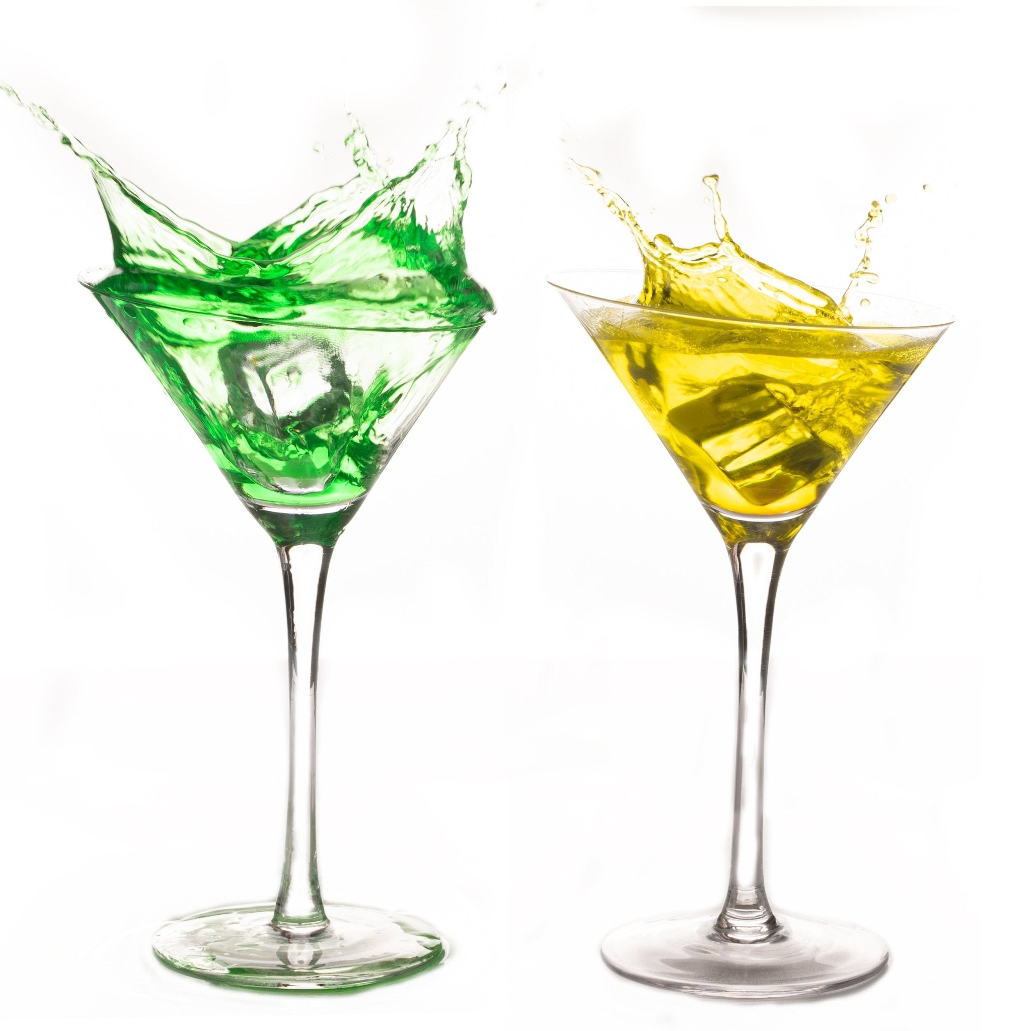 Slanted Martini Glasses - Set of 4 (6oz)