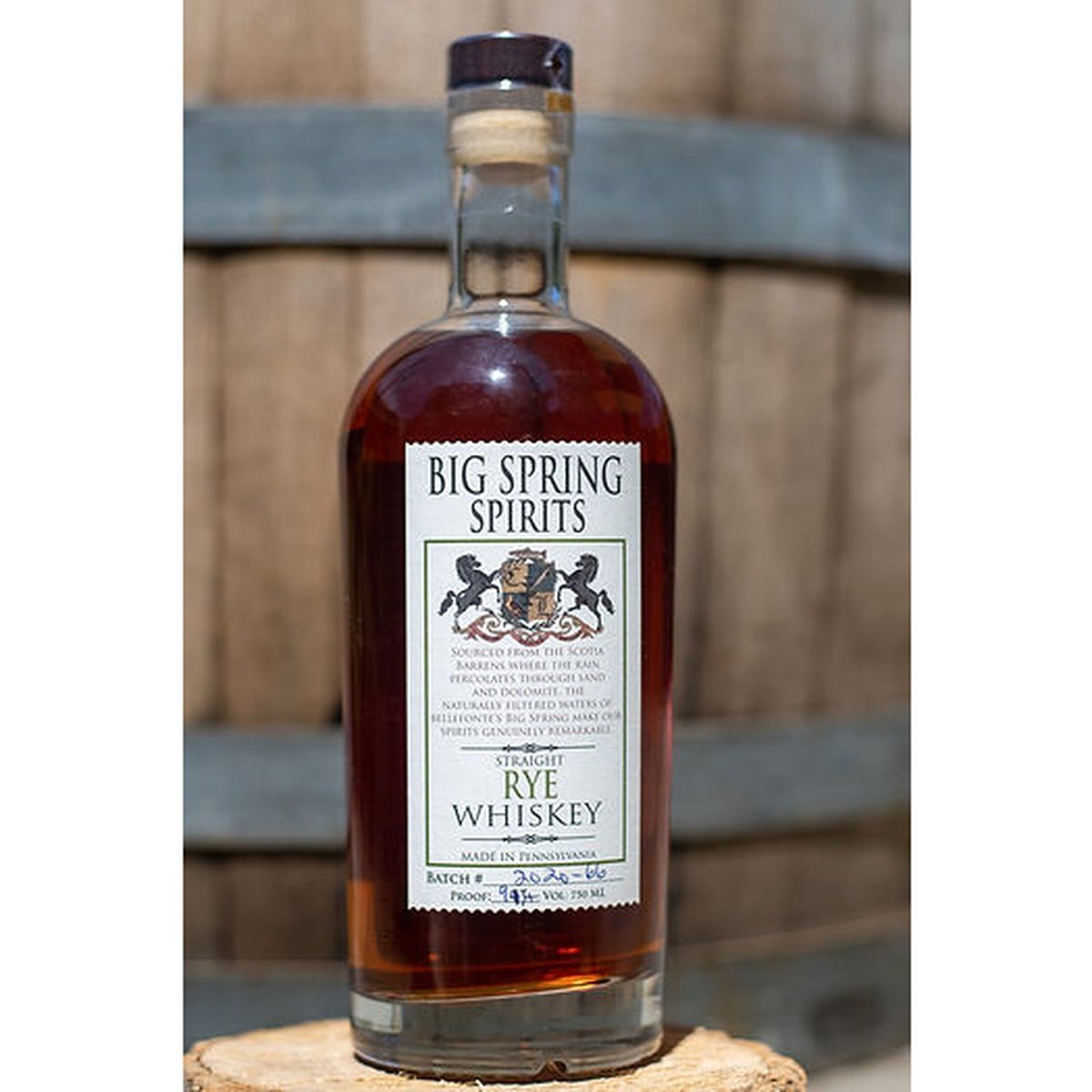 Big Spring Spirits - 100% Rye Whiskey - 750mL Bottle
