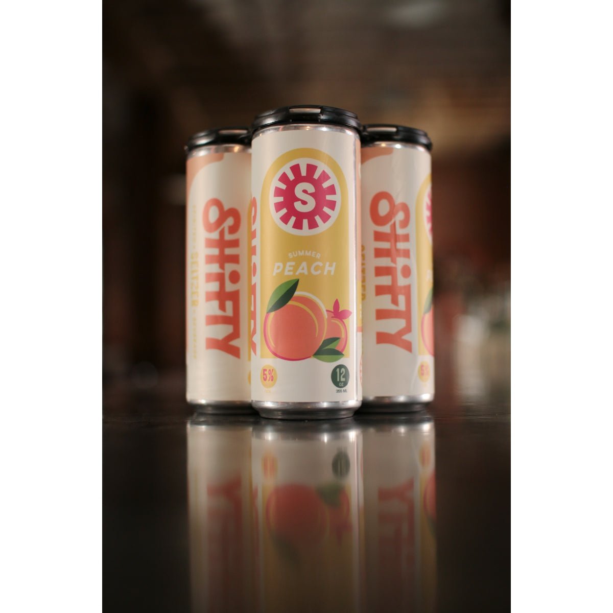 Shifty - Peach Seltzer- 12oz Cans - 24-Pack